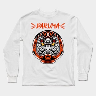 Doll Japan Daruma Japanese Traditional Art Style Long Sleeve T-Shirt